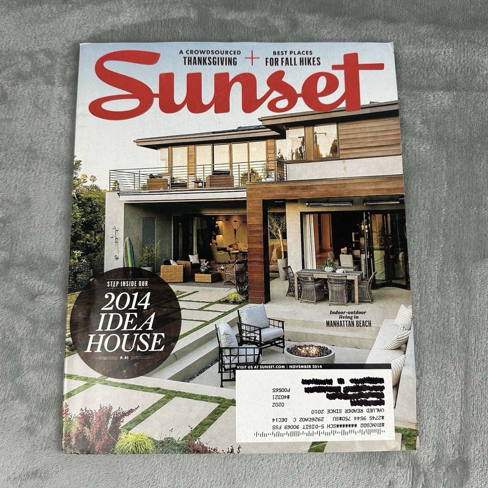 Sunset Magazine November 2014 Thanksgiving Fall Idea House
